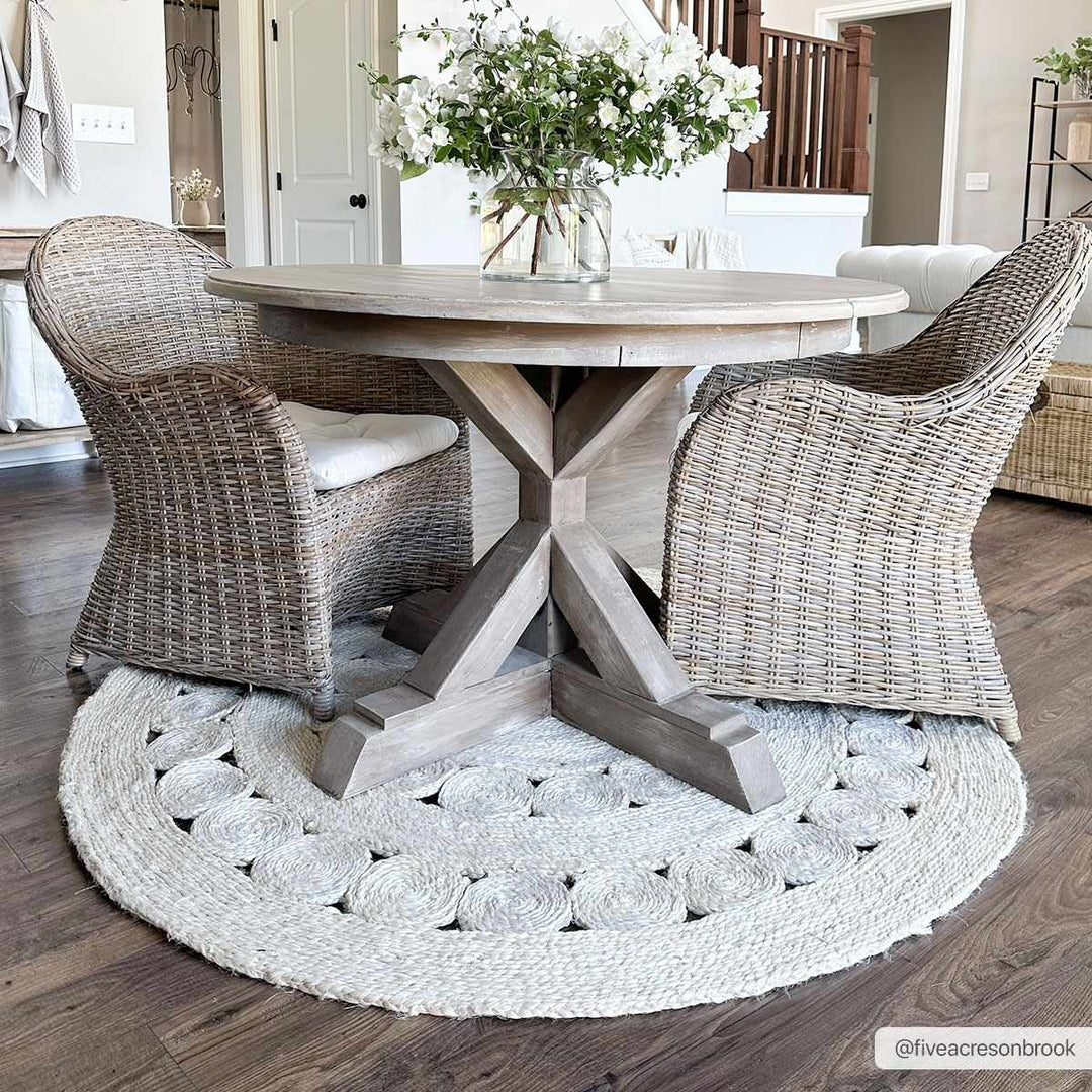 Changewater Ivory Modern Style Hand Woven Area Rug