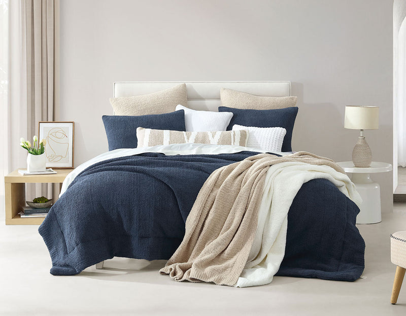 Solid Cloud Gray, Blush, Taupe, Sage and Off White Ribbed Lightweight Throw