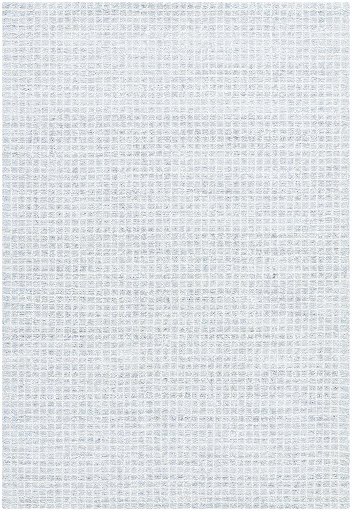 Anahid Contemporary Geometrical Design Gray And White Rug