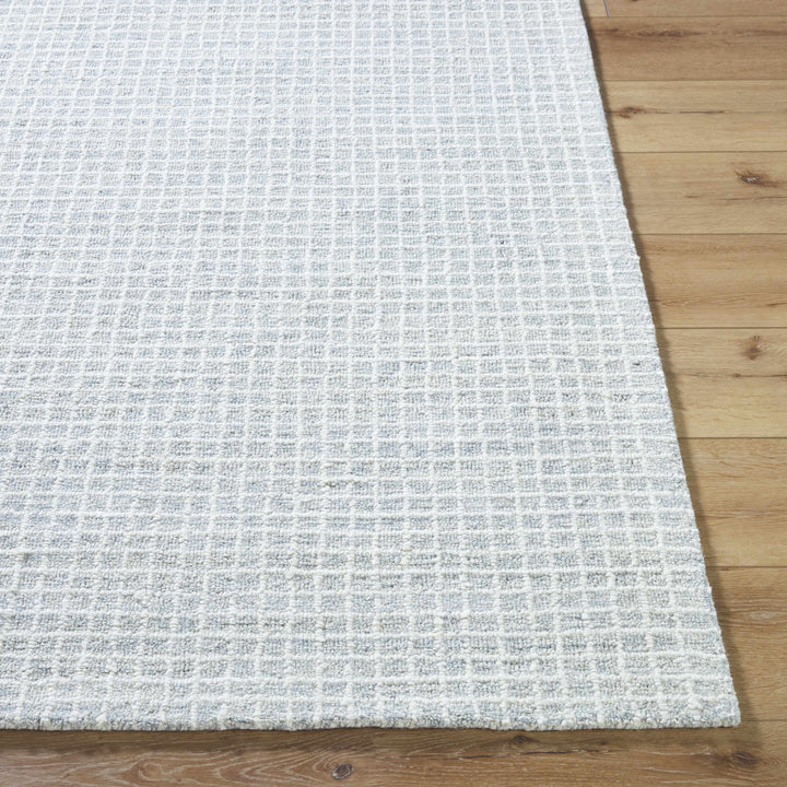 Anahid Contemporary Geometrical Design Gray And White Rug
