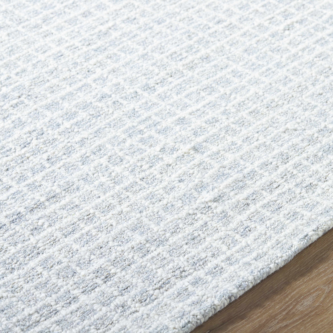 Anahid Contemporary Geometrical Design Gray And White Rug