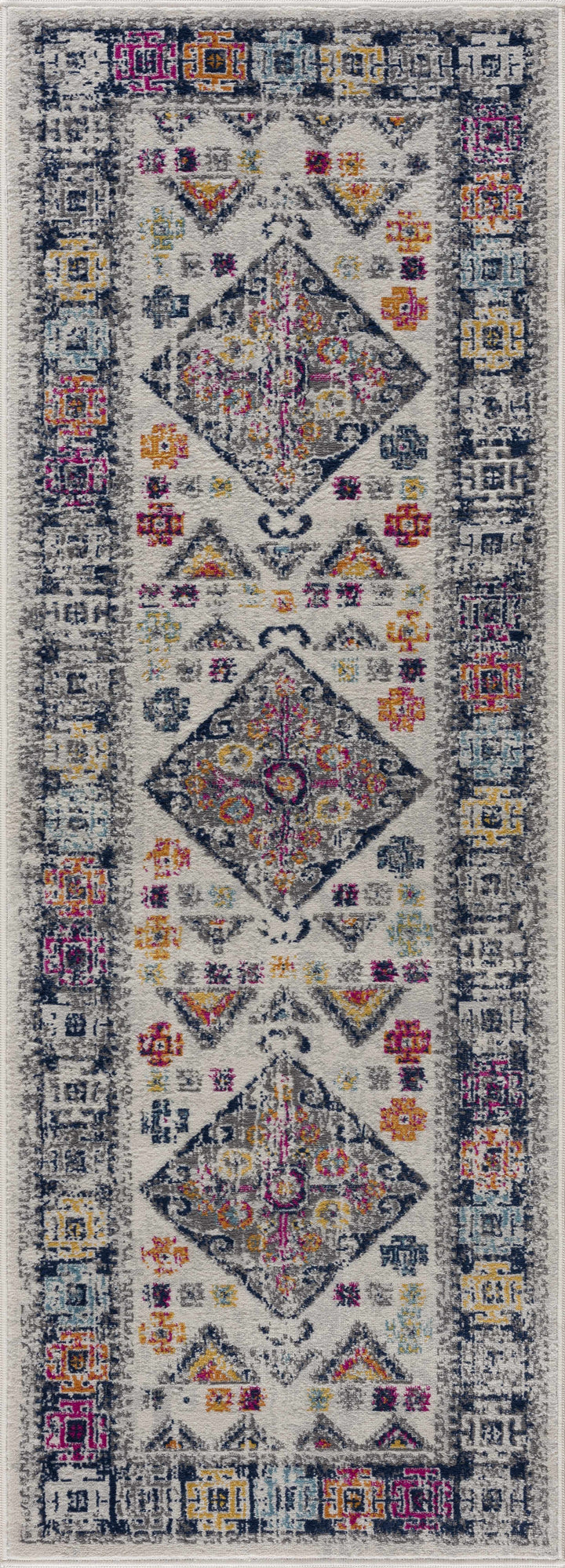 Tigriv Ivory And Blue Traditional Style Area Rug