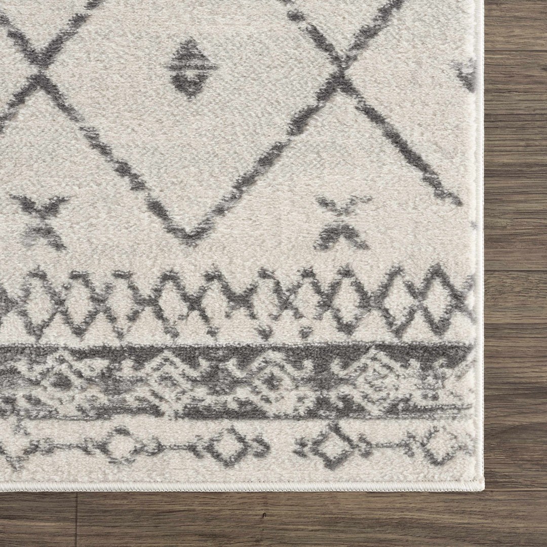 Tigris Modern Geometrical Design Ivory Area Rug