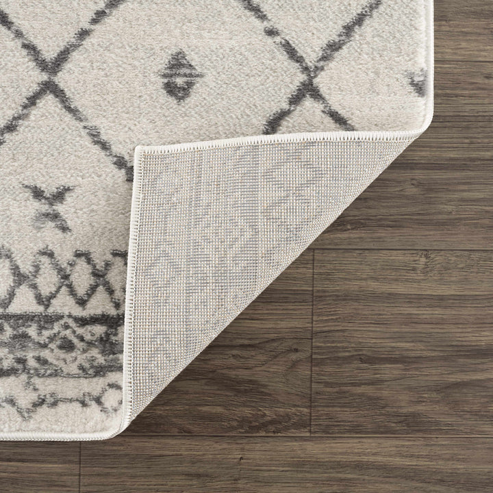 Tigris Modern Geometrical Design Ivory Area Rug