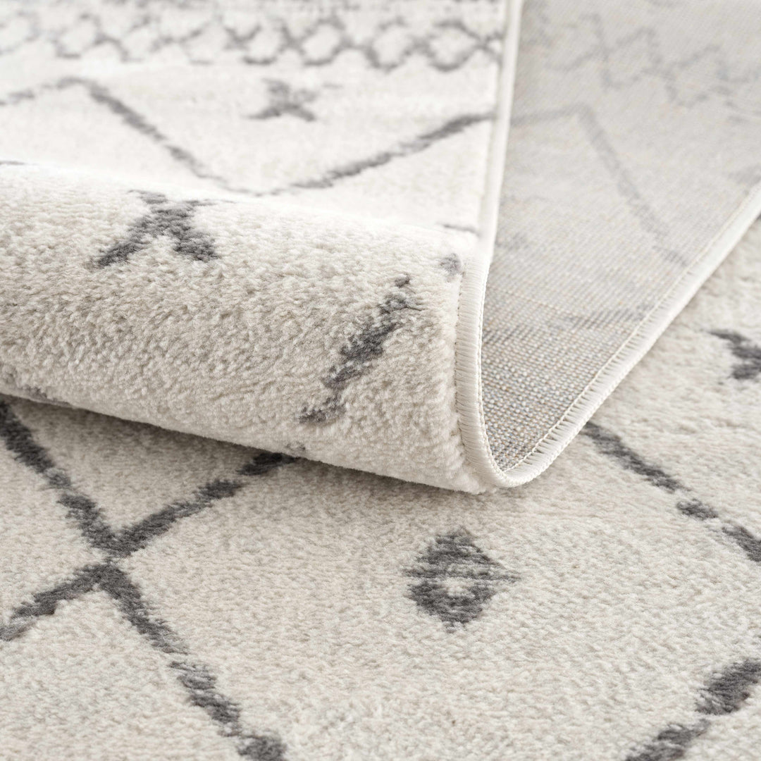 Tigris Modern Geometrical Design Ivory Area Rug