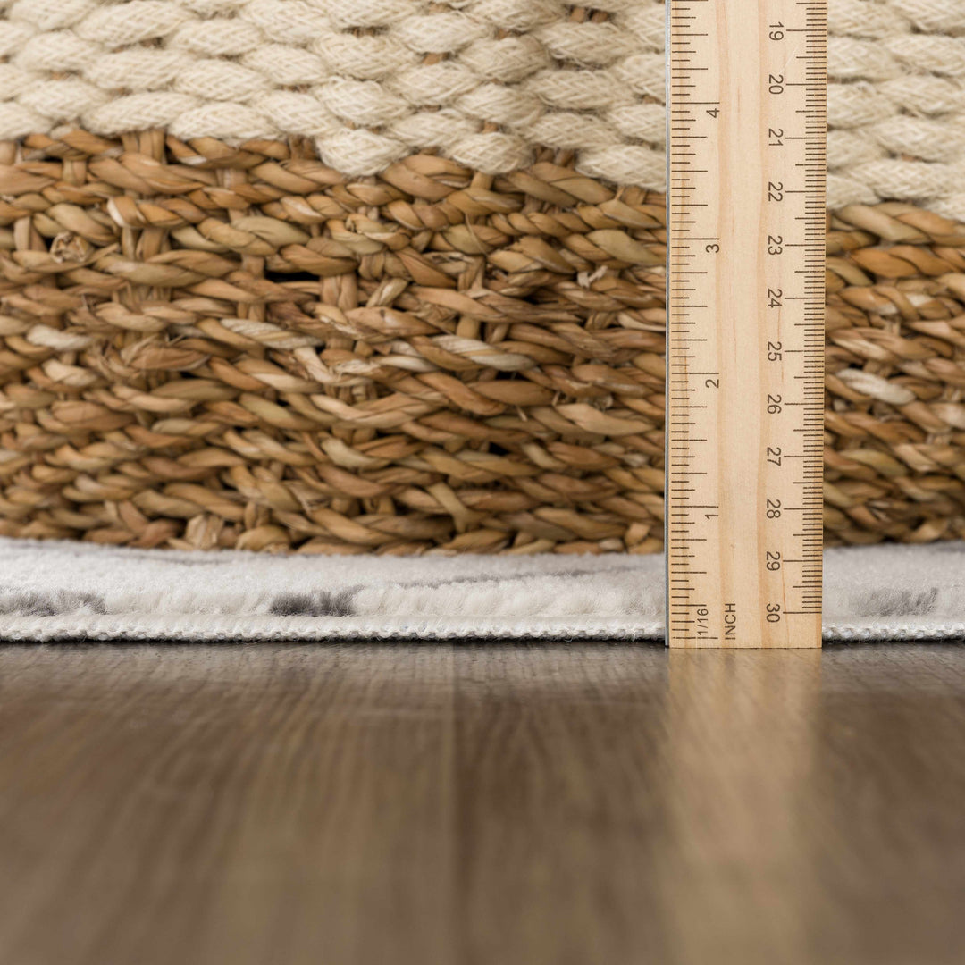 Tigris Modern Geometrical Design Ivory Area Rug