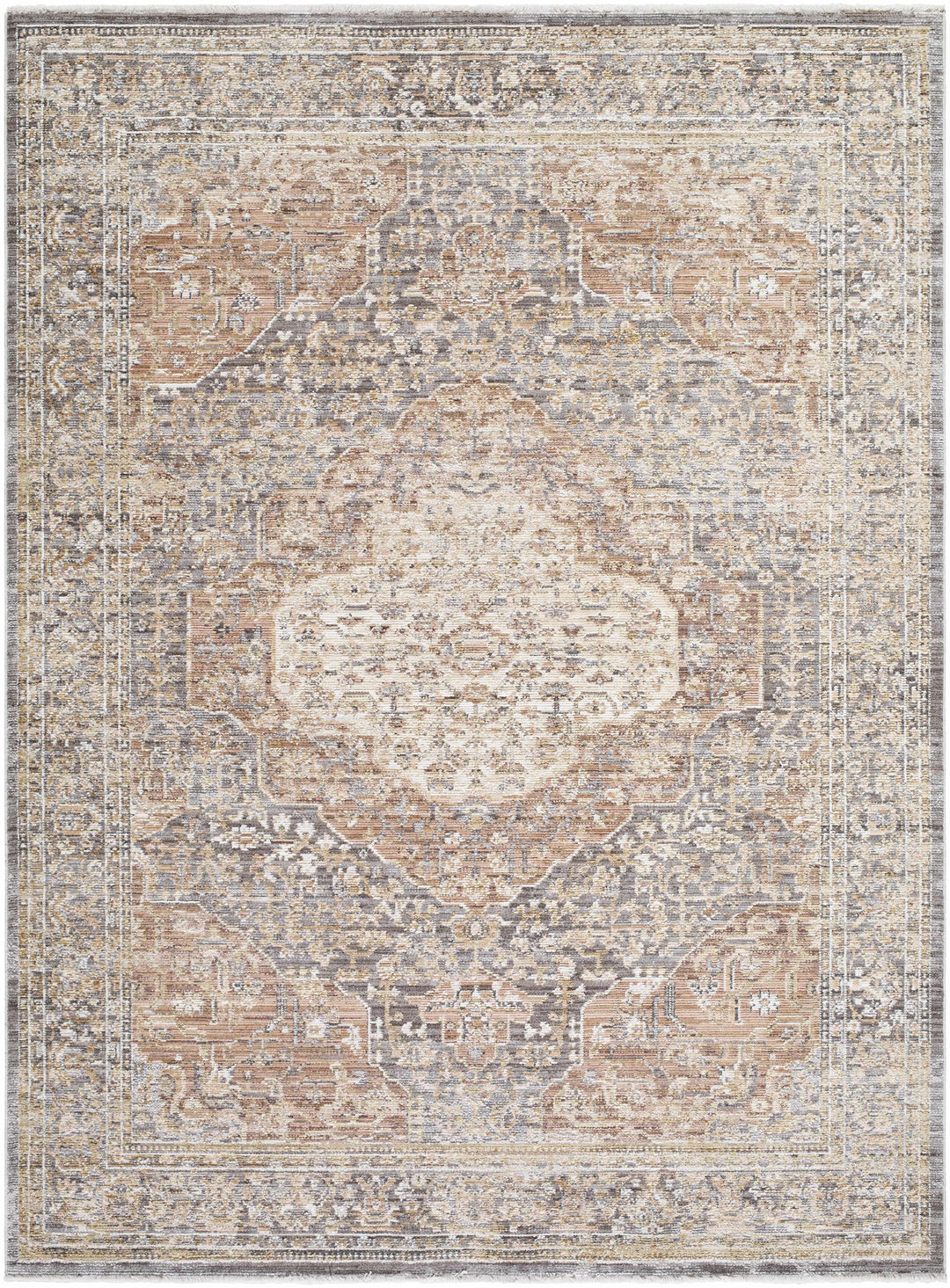 Tulio Traditional Style Beige And Brown Area Rug