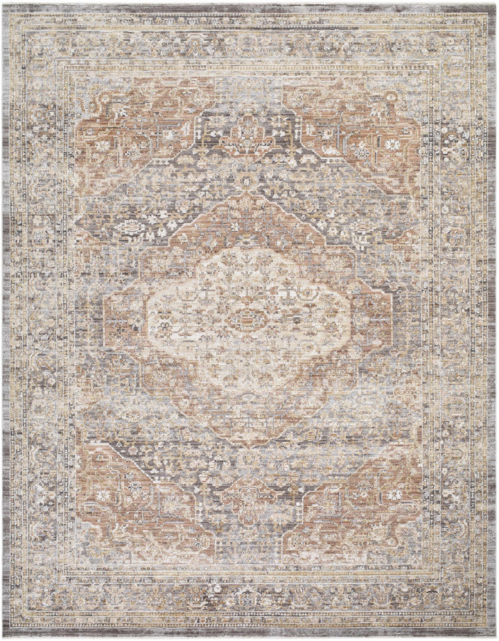 Tulio Traditional Style Beige And Brown Area Rug