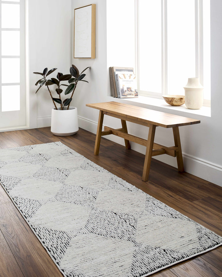 Truda Modern Geometrical Pattern Ivory Rug