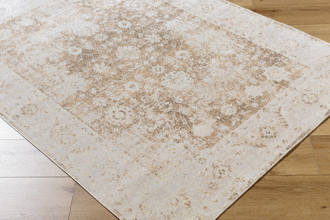 Aniyah Traditional Beige And Brown Washable Rug
