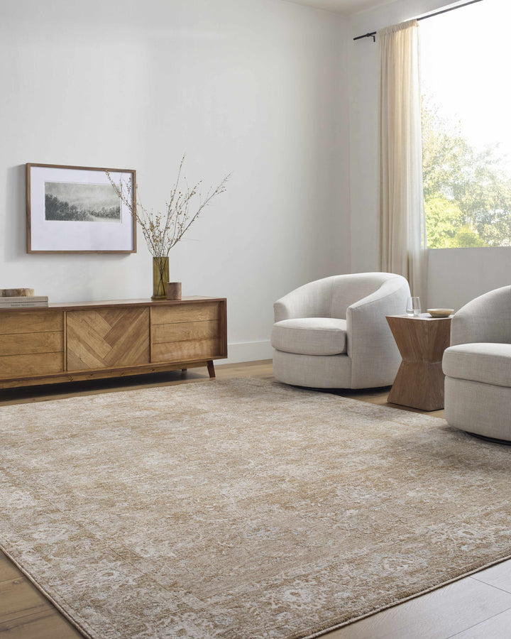 Tylie Traditional Style Brown Area Rug