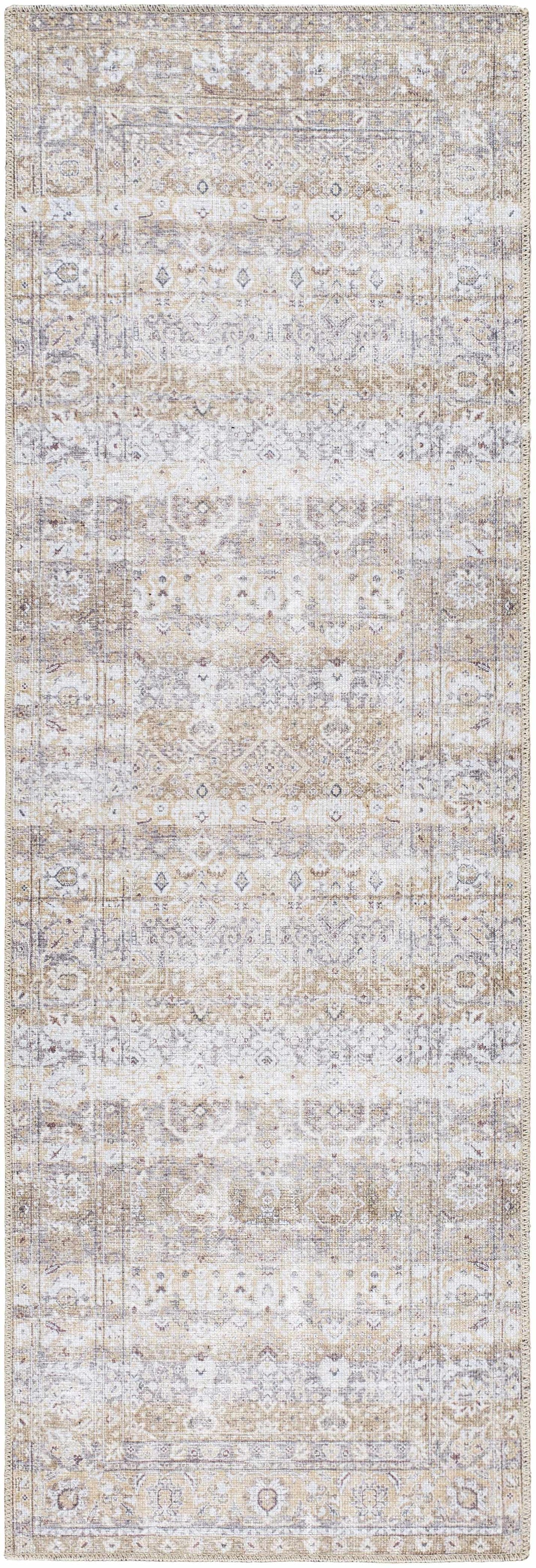 Tywin Traditional Beige And Gray Washable Rug