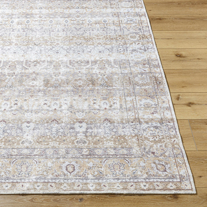Tywin Traditional Beige And Gray Washable Rug