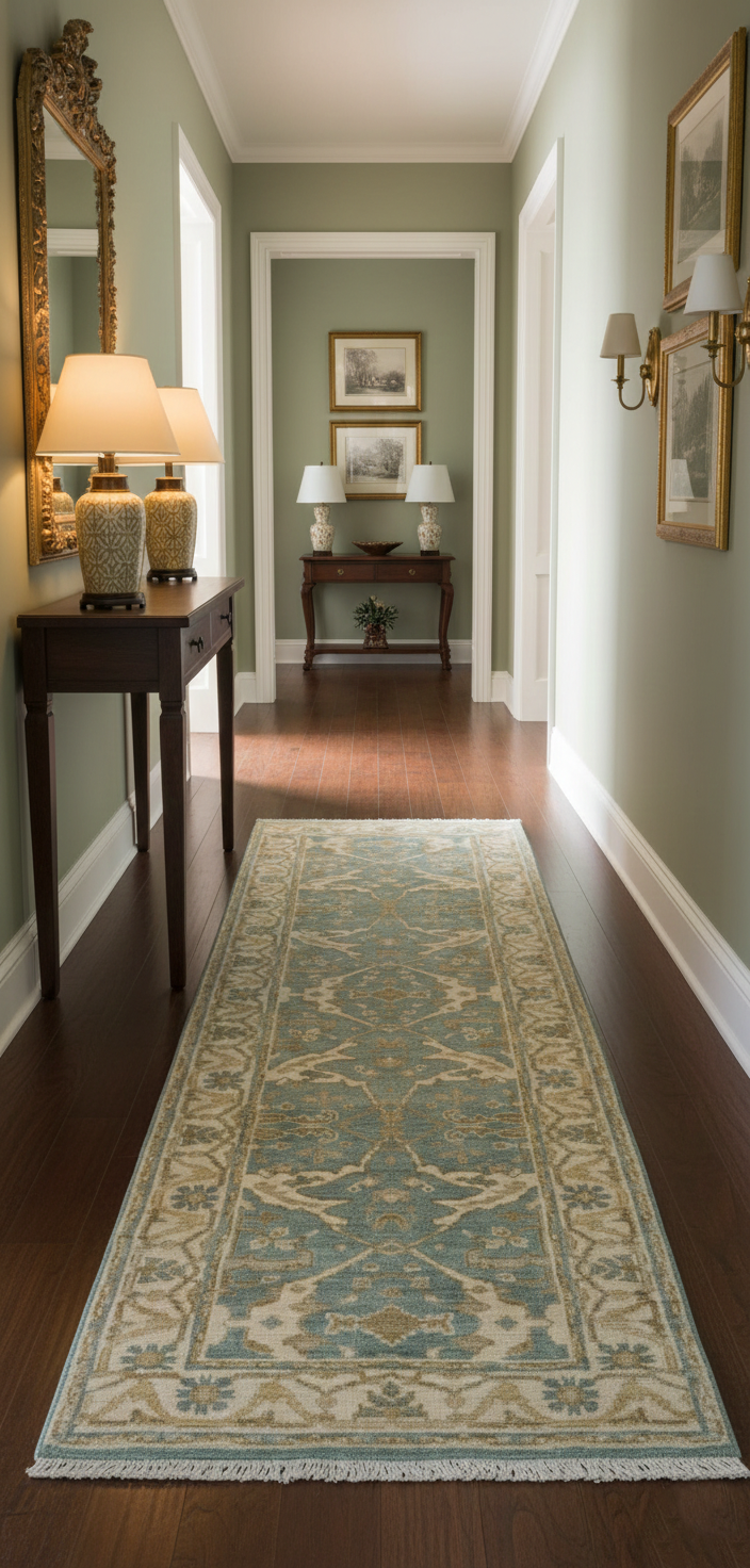 Hand Knotted Oushak Design Gray And Beige 2.8x8 Wool Rug