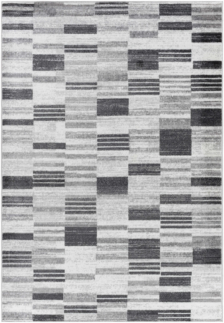 Tehya Black And Gray Modern Style Area Rug