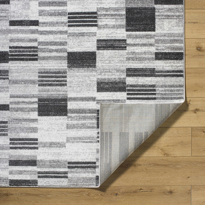Tehya Black And Gray Modern Style Area Rug