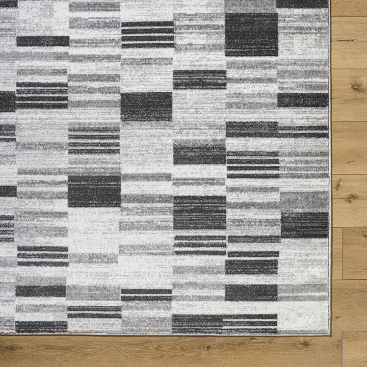 Tehya Black And Gray Modern Style Area Rug