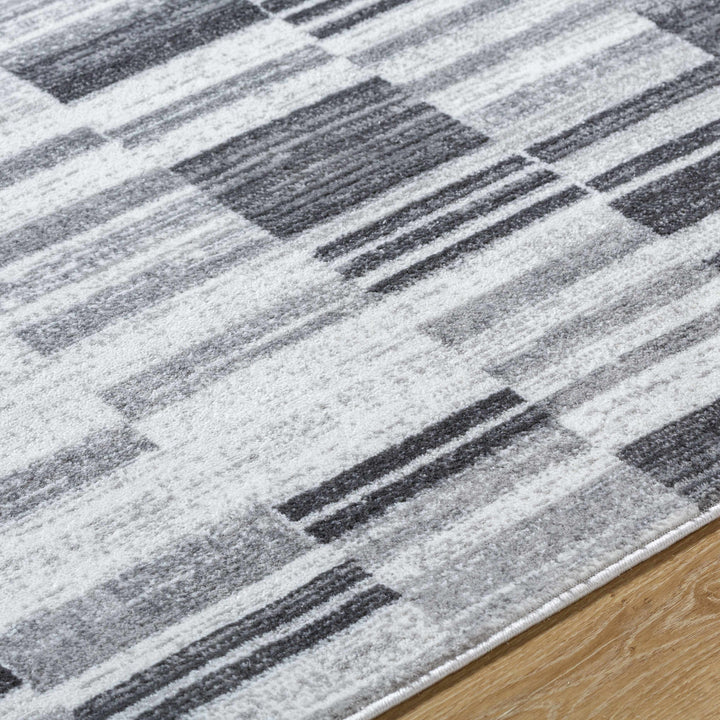 Tehya Black And Gray Modern Style Area Rug