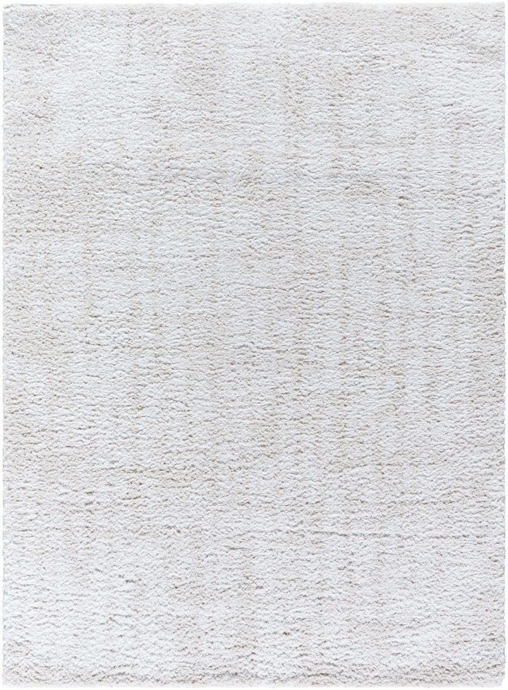 Troya Contemporary Solid Ivory And Gray Rug