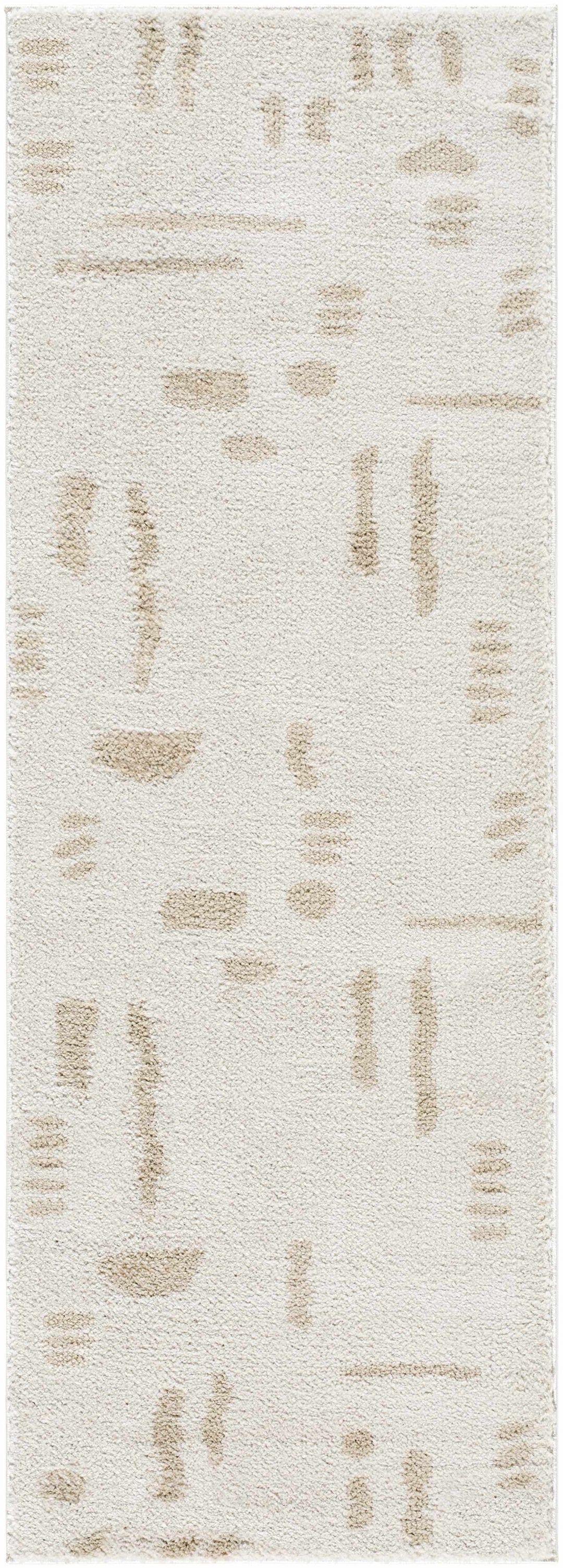 Azriel Contemporary Style Beige Washable Area Rug