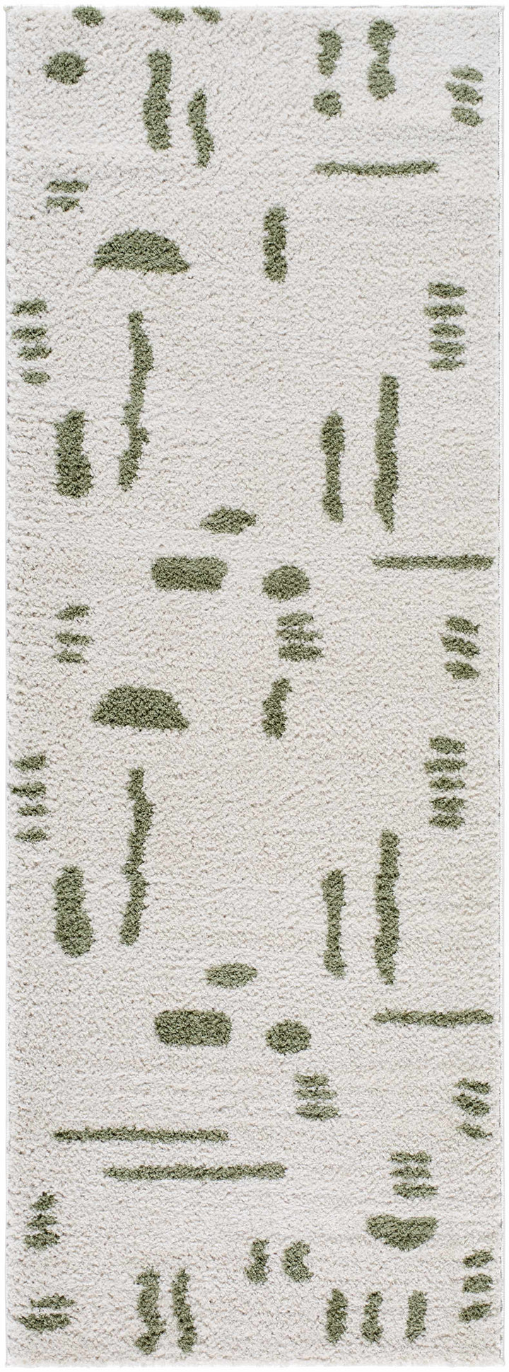 Azriel  Beige And Olive Contemporary Abstract Design Washable Area Rug