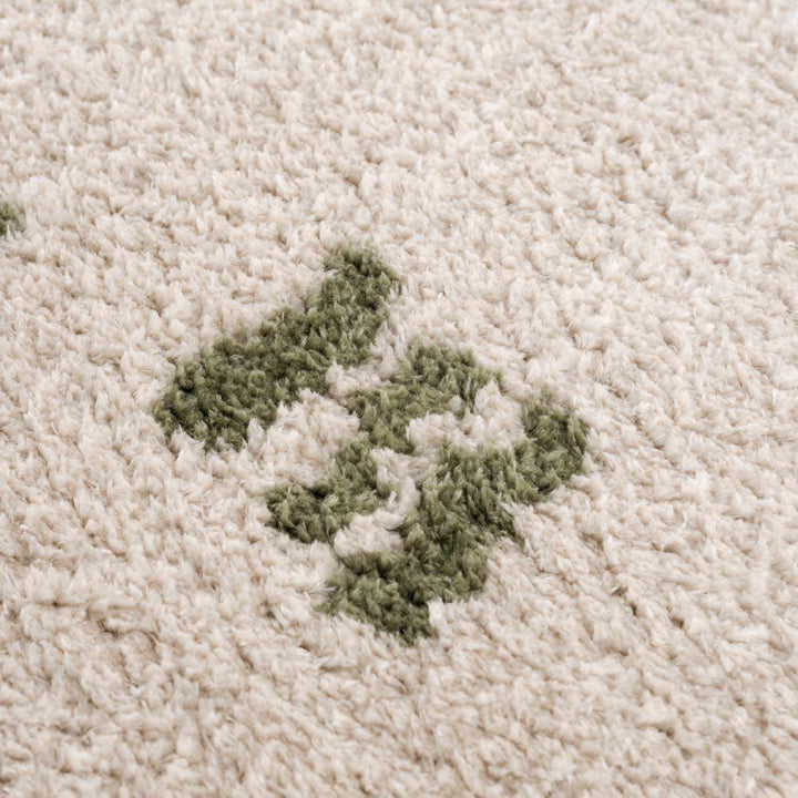 Azriel  Beige And Olive Contemporary Abstract Design Washable Area Rug