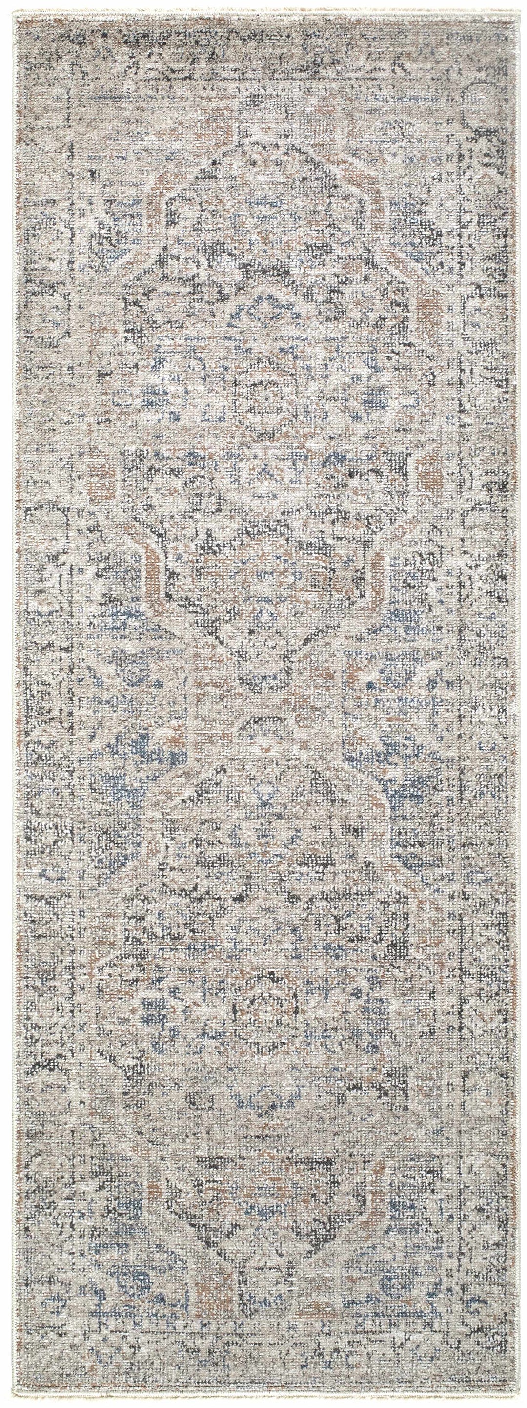 Tavon Traditional Style Beige And Gray Area Rug