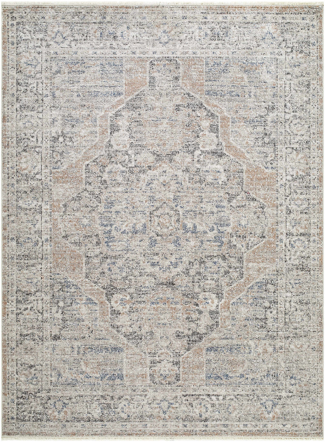 Tavon Traditional Style Beige And Gray Area Rug