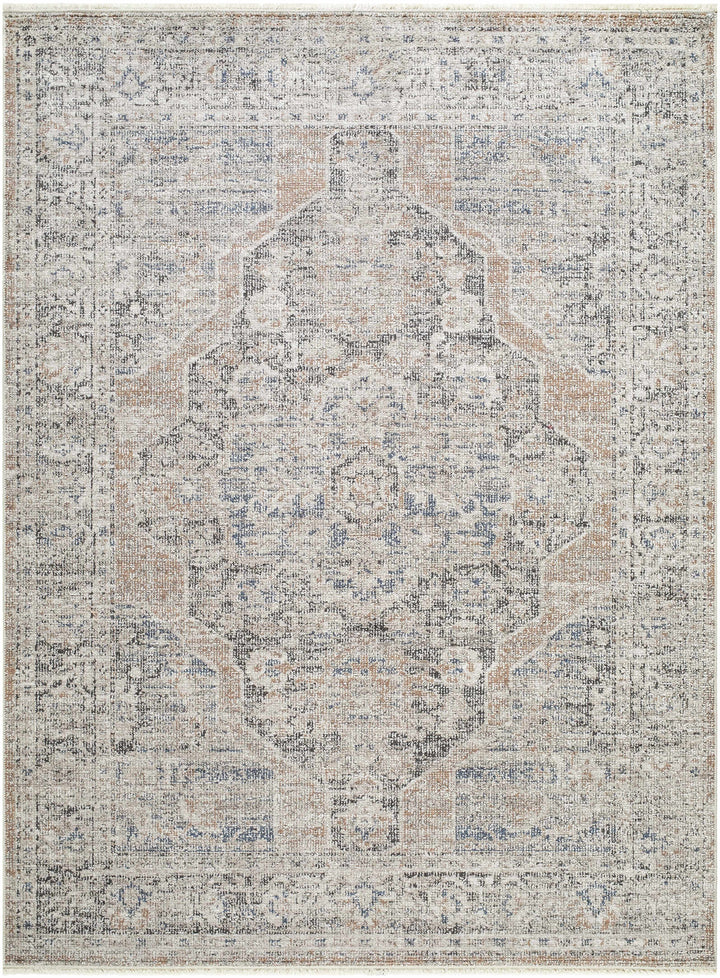 Tavon Traditional Style Beige And Gray Area Rug