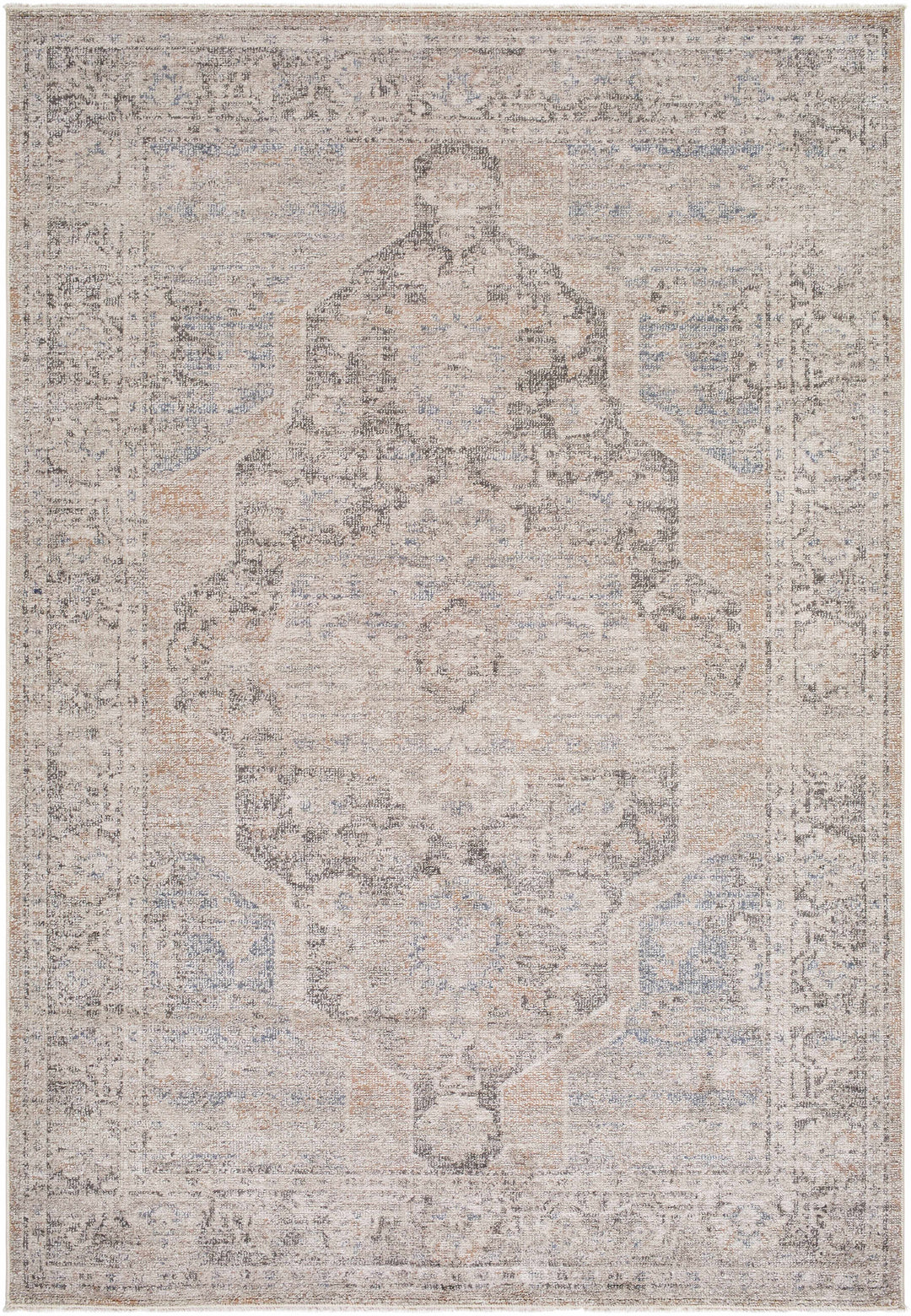 Tavon Traditional Style Beige And Gray Area Rug