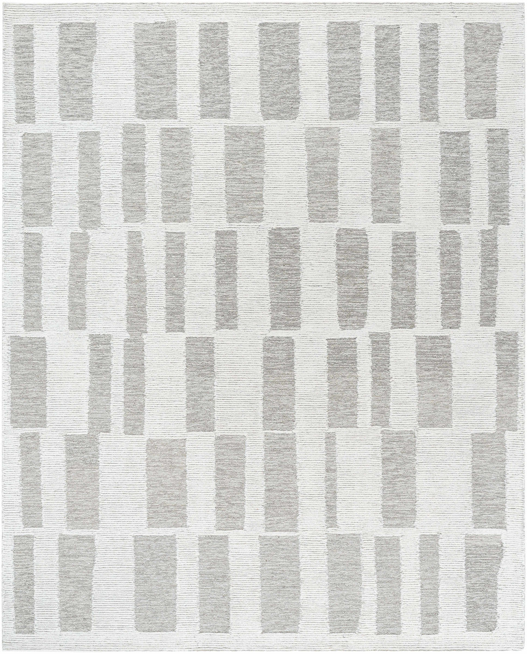Teige Contemporary Abstract Gray And Ivory Rug