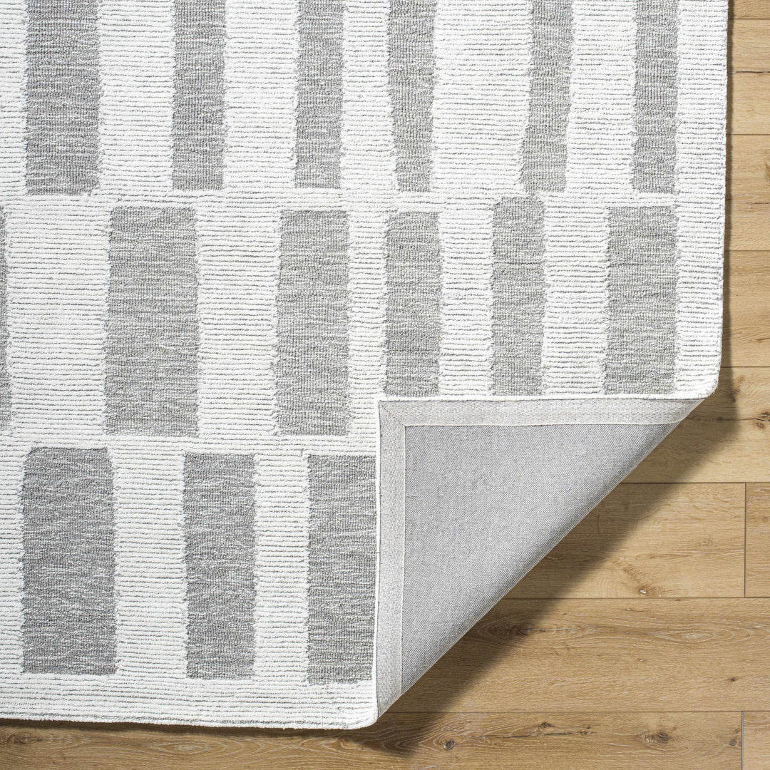 Teige Contemporary Abstract Gray And Ivory Rug