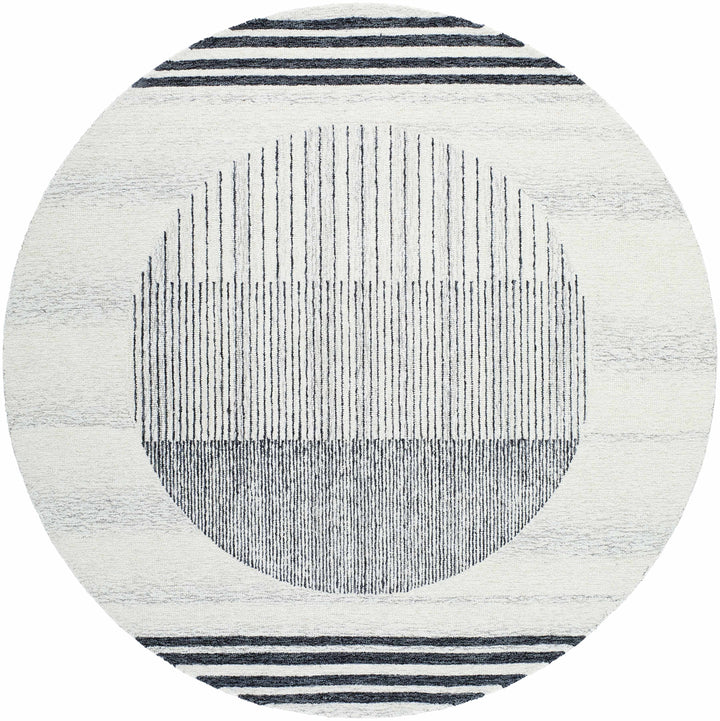 Turgut Modern Beige And Black Hand Tufted Wool Rug
