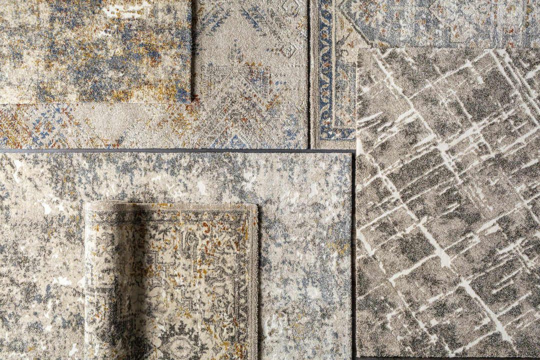 Shullsburg Modern Abstract Beige And Gray Area Rug