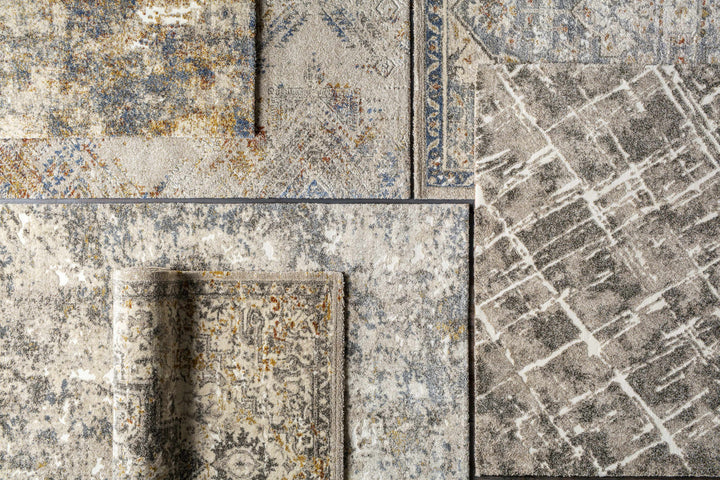 Shullsburg Modern Abstract Beige And Gray Area Rug