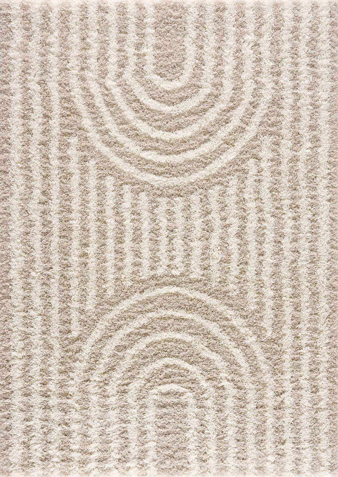 Emmly Contemporary Style Beige And Ivory Area Rug