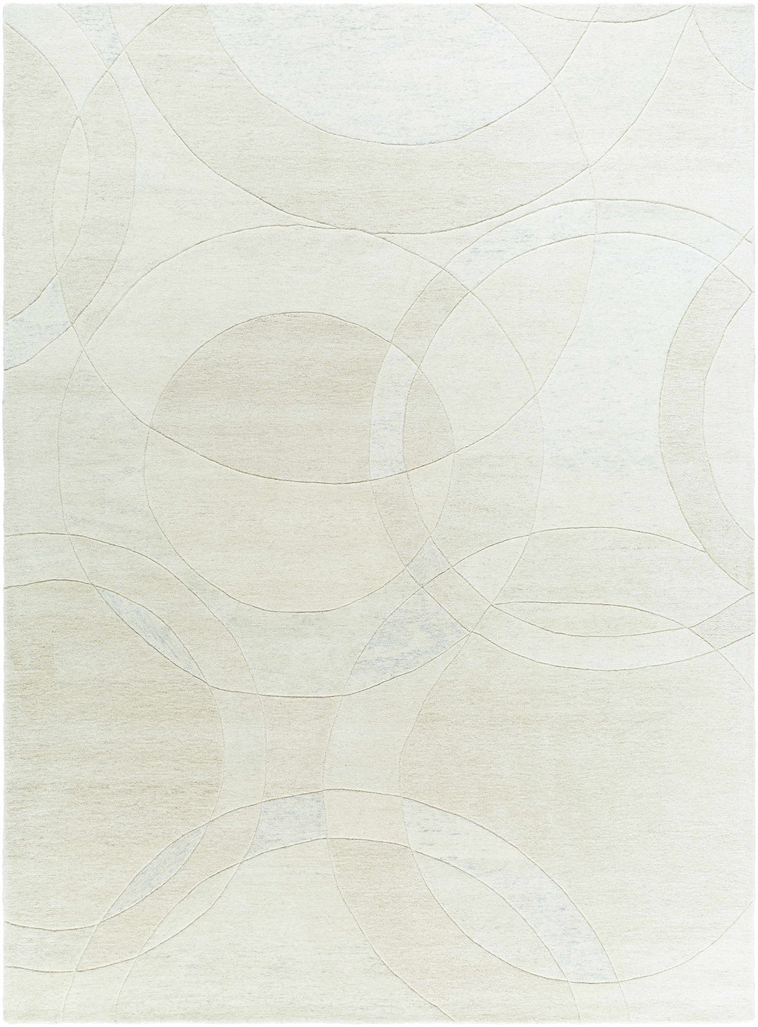 Ville Modern Geometrical Beige Hand Tufted Wool Rug