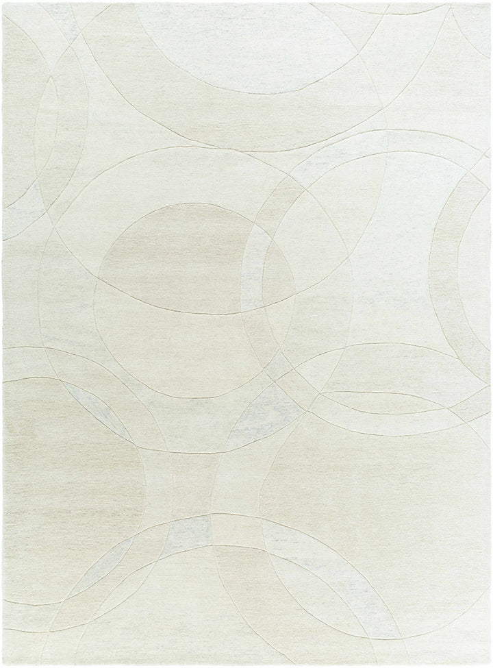 Ville Modern Geometrical Beige Hand Tufted Wool Rug