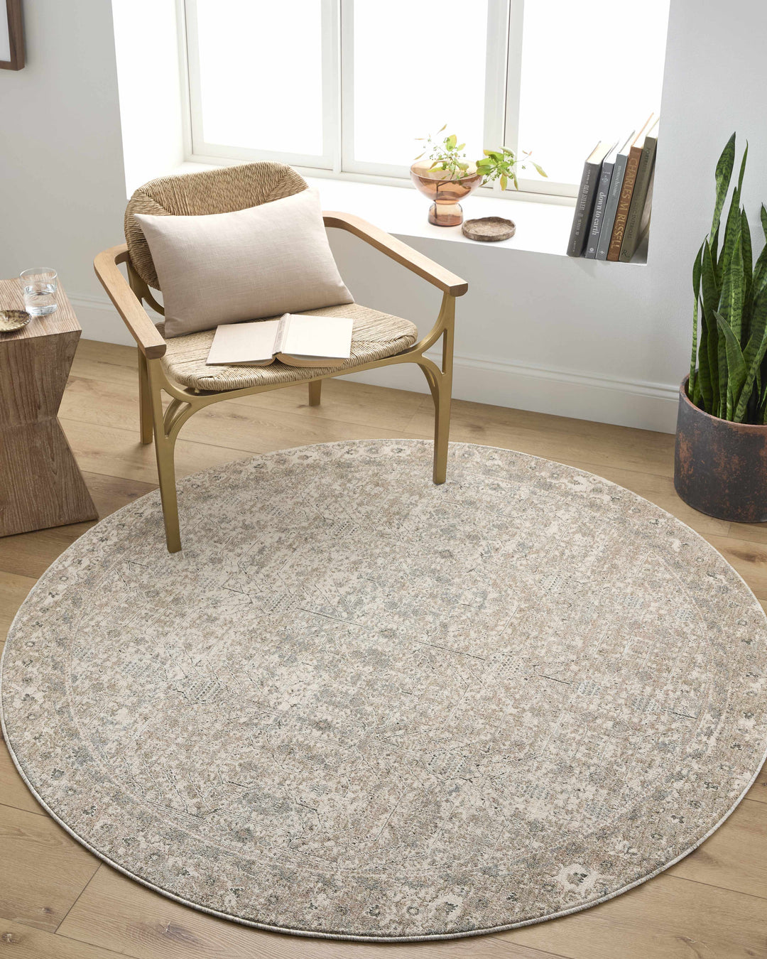 Avalyn Traditional Style Cream Rug