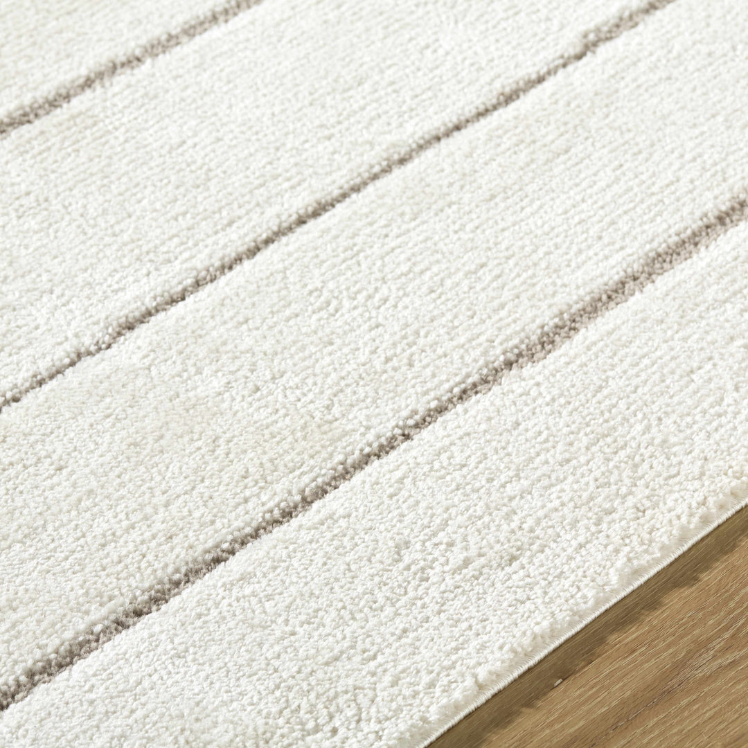 Cascade Modern Ivory Stripes Area Rug