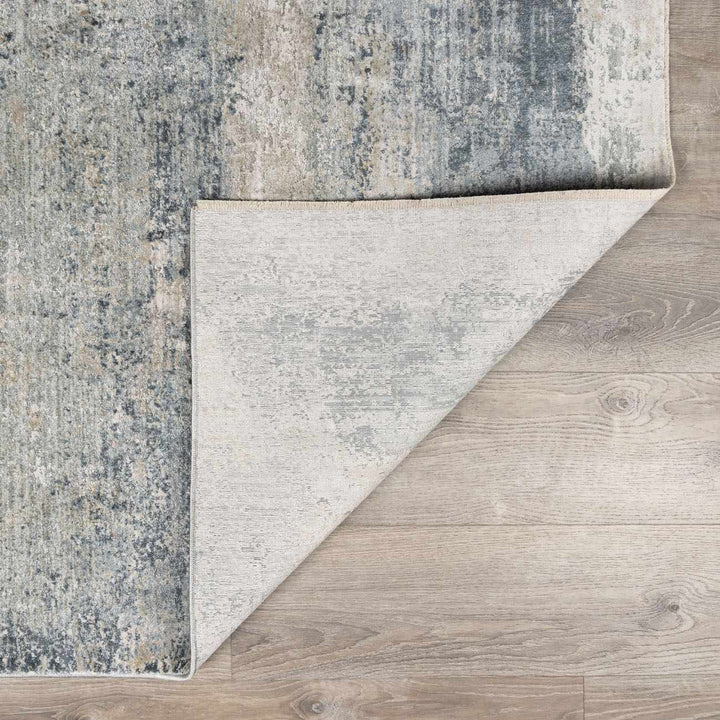 Gray Modern Abstract Machine Woven Rug