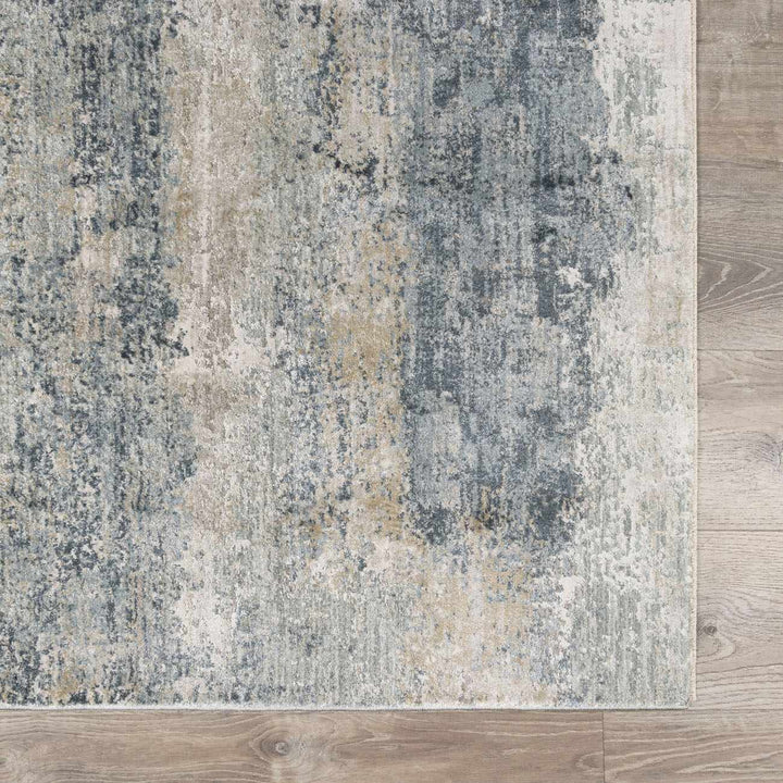Gray Modern Abstract Machine Woven Rug