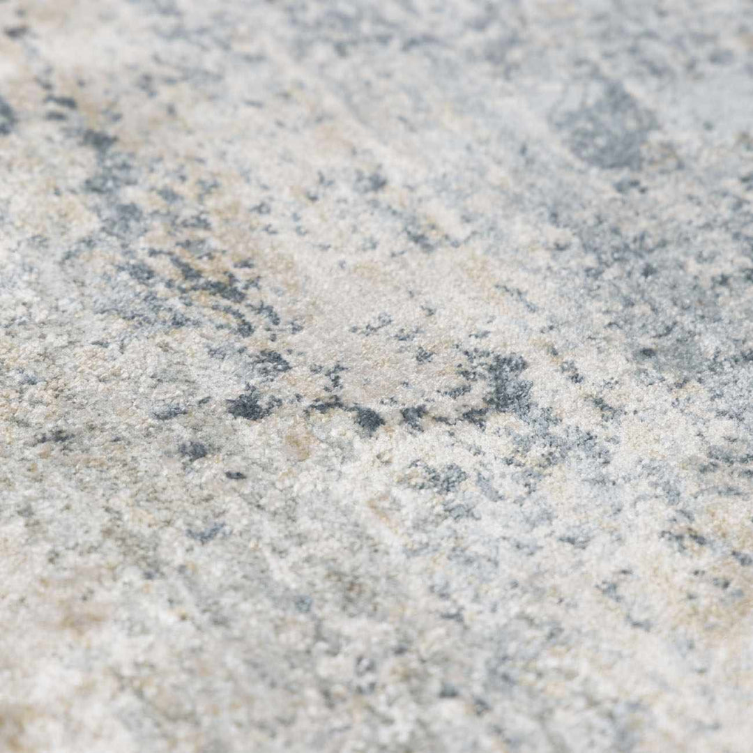 Gray Modern Abstract Machine Woven Rug