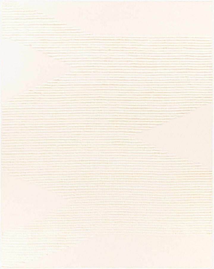 Woodew Modern Style Ivory Hand Woven Wool Area Rug
