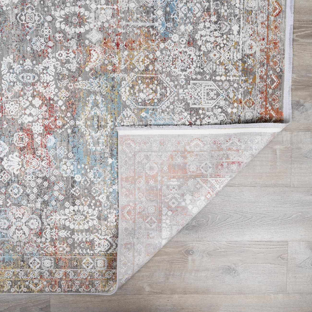 Witheridge Traditional Style Ivory And Gray Area Rug