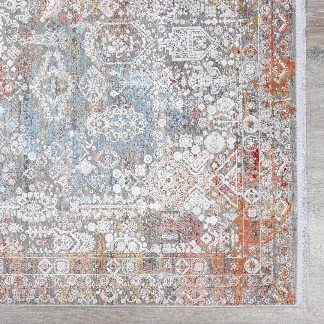 Witheridge Traditional Style Ivory And Gray Area Rug