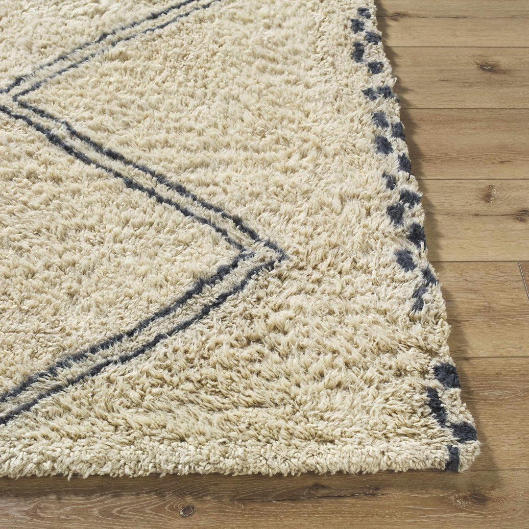 Audrey Contemporary Geometrical Beige And Black Rug
