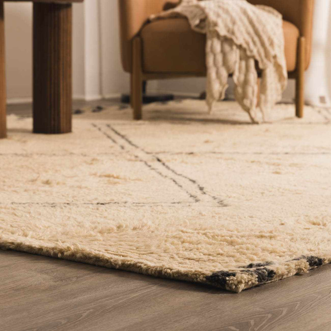 Audrey Contemporary Geometrical Beige And Black Rug