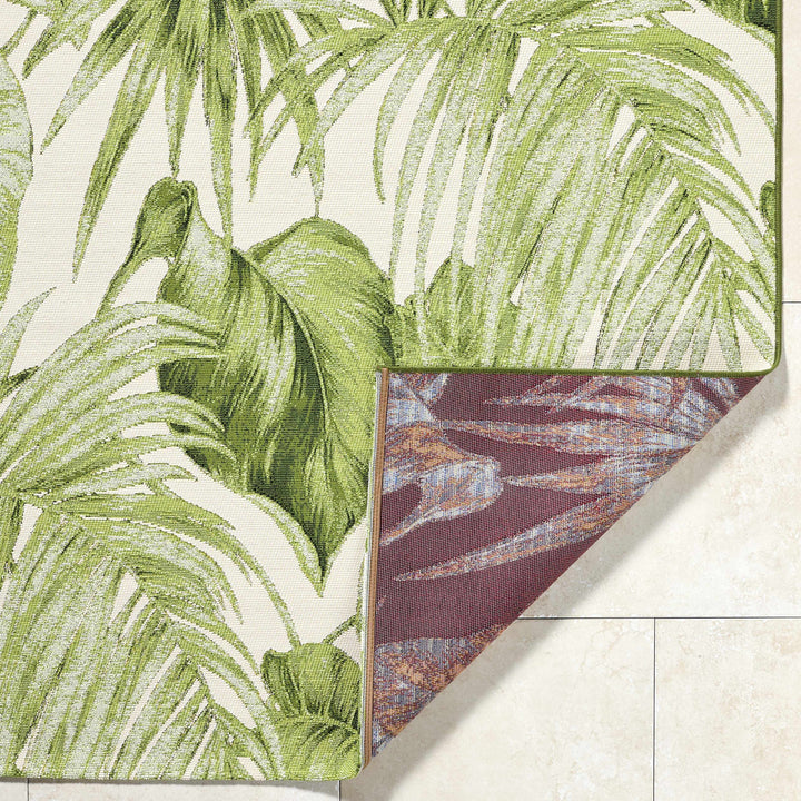 Amirah Contemporary Botanical Olive Rug