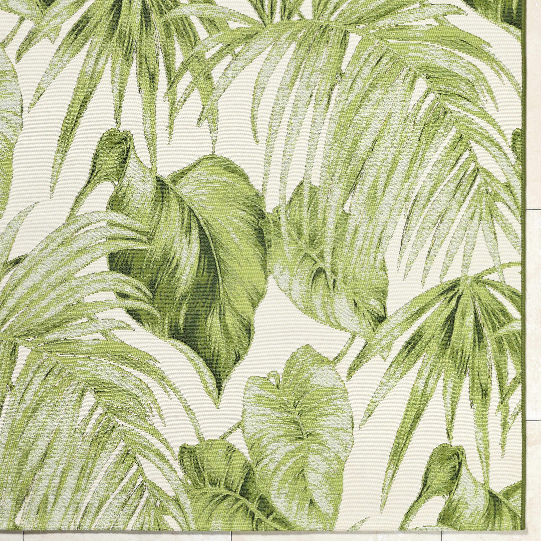 Amirah Contemporary Botanical Olive Rug